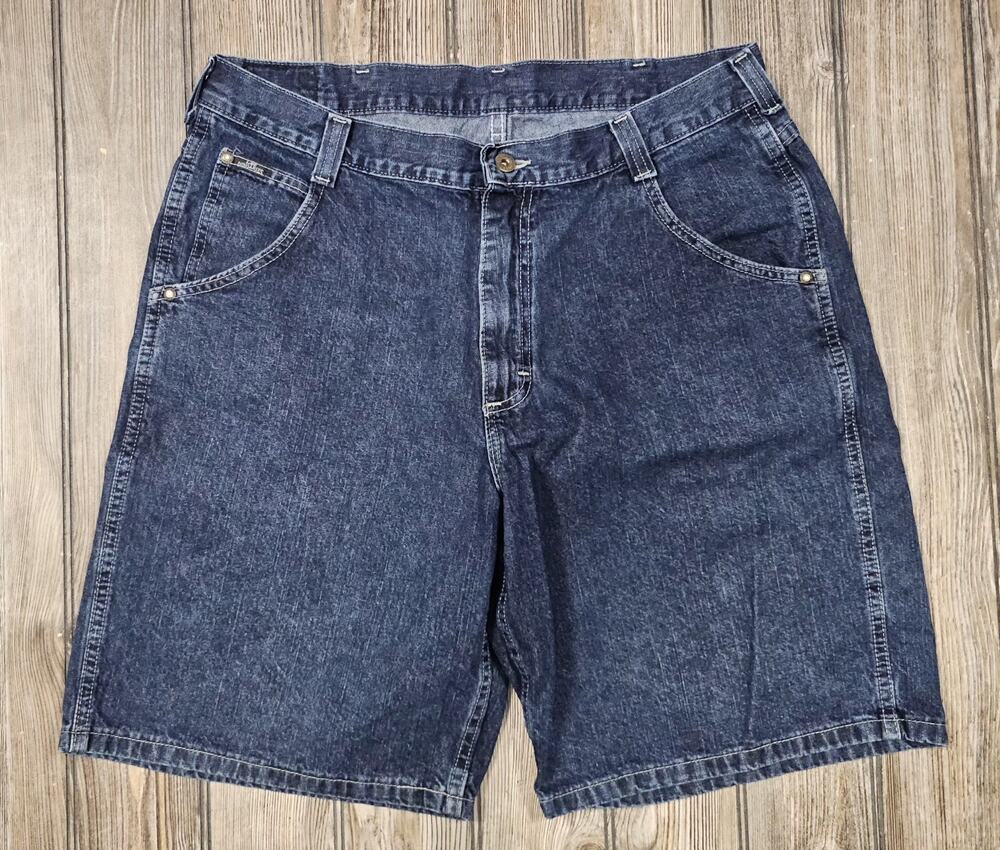 Vintage Y2K Lee Dungaree / Jean Shorts / Jorts / Size 34 / Baggy / Long